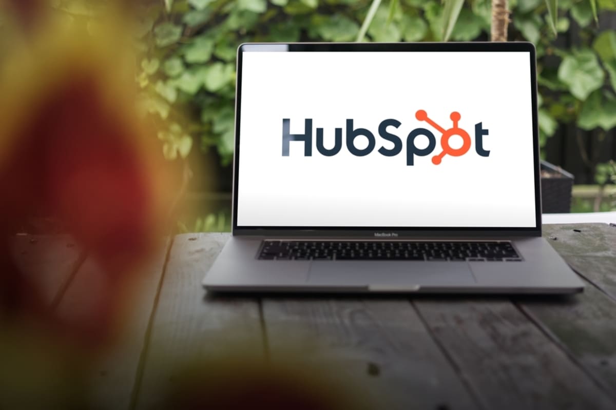 Hubspot open on a laptop