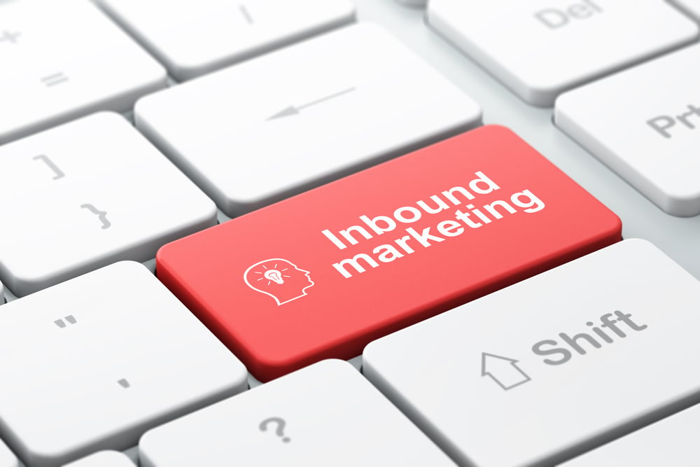 Inbound marketing on a computer key