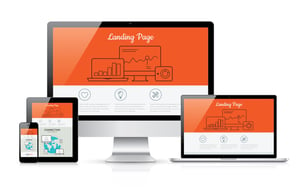 landing page design compatible screen views