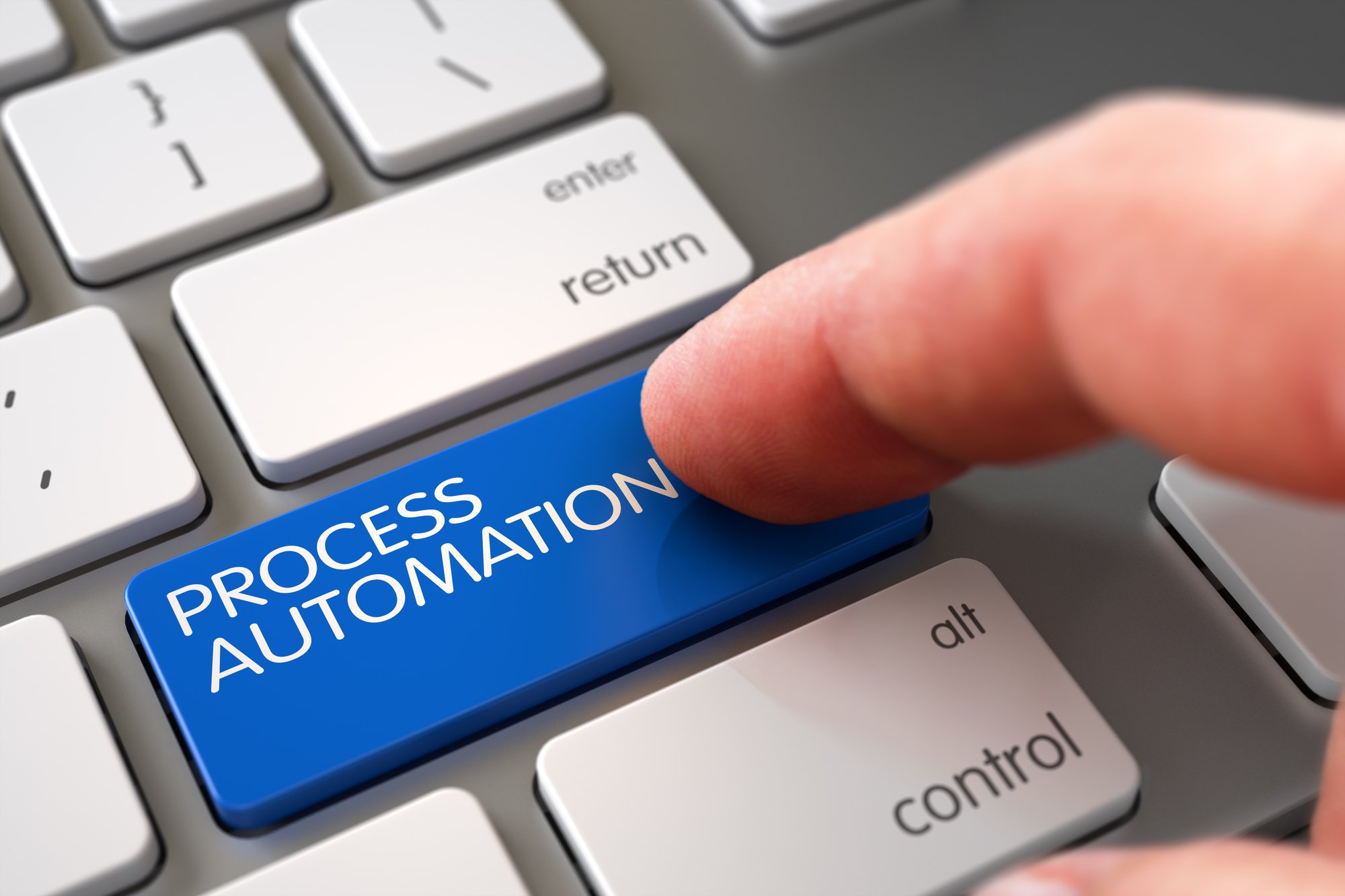 Hand Touching Process Automation Key