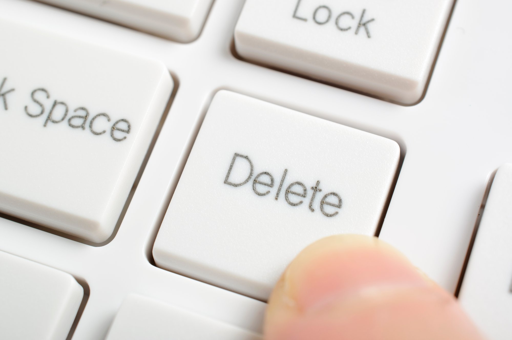 Pressing delete key