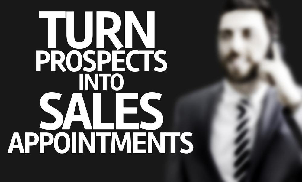 Business man with the text Turn Prospects Into Sales Appointments in a concept image-1