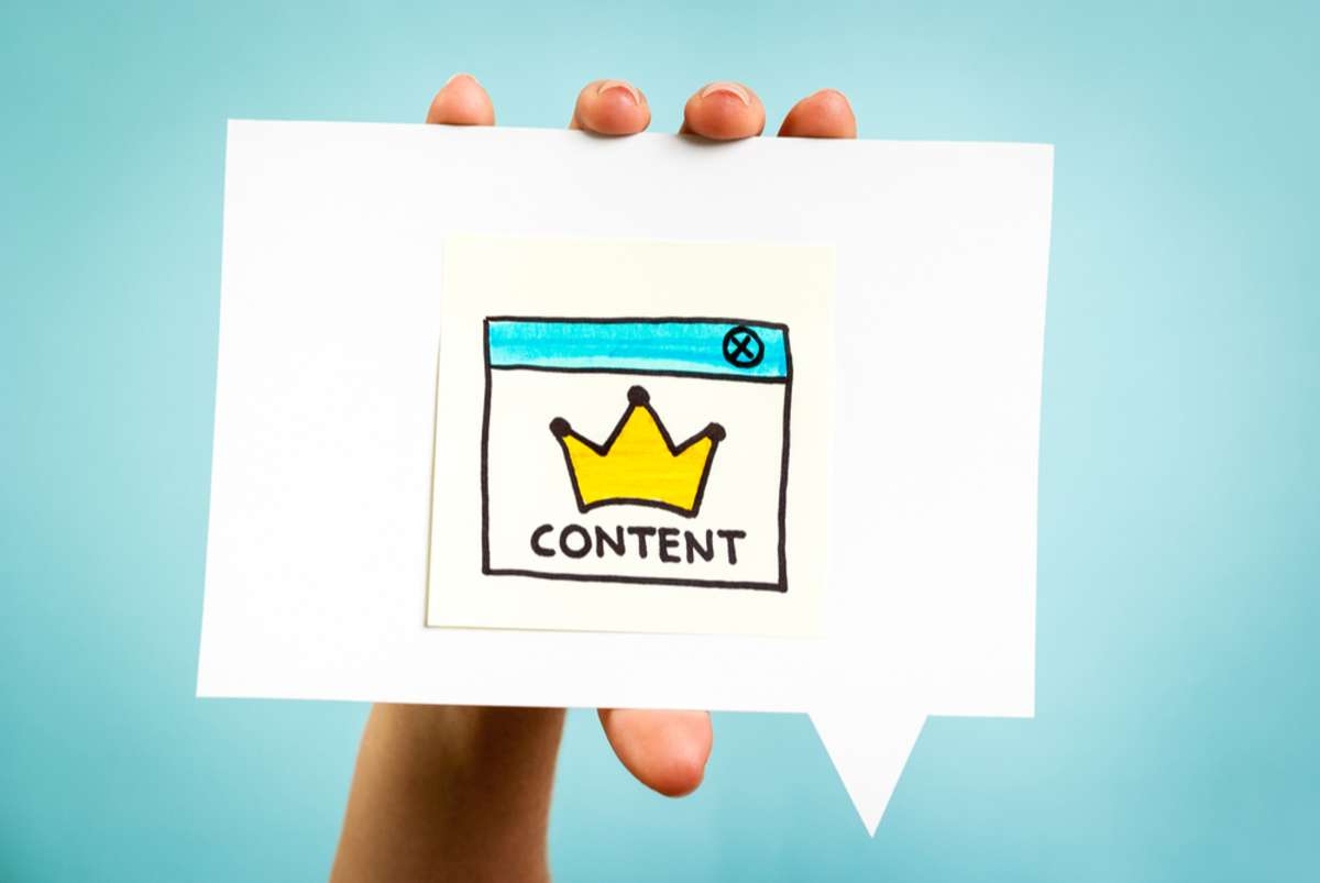 Content marketing is king, online concept