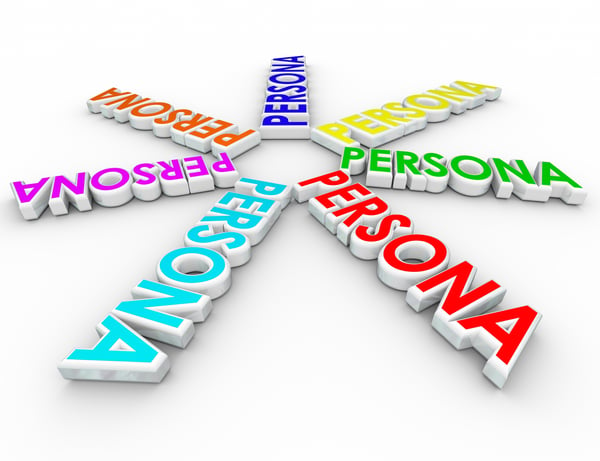 Word Persona in a spoke-wheel pattern, what is a buyer persona concept.