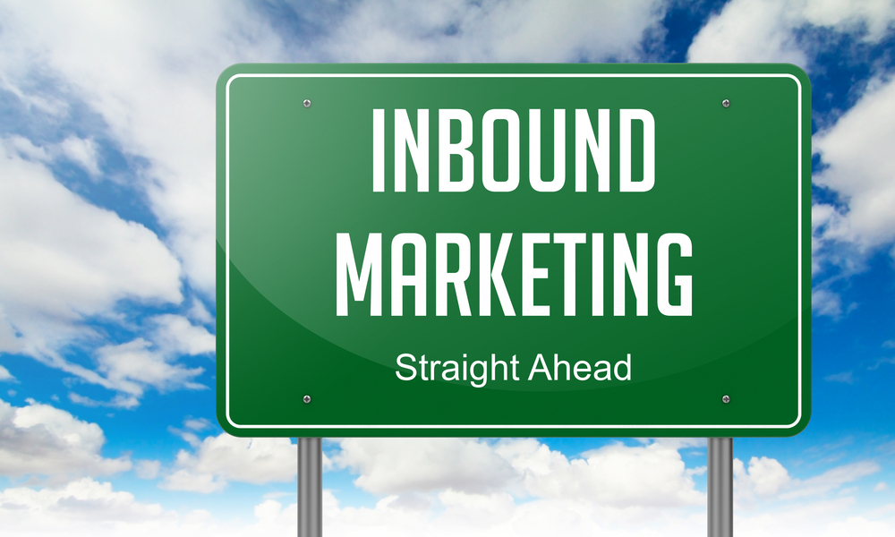 Highway Signpost with Inbound Marketing wording on Sky Background.-1