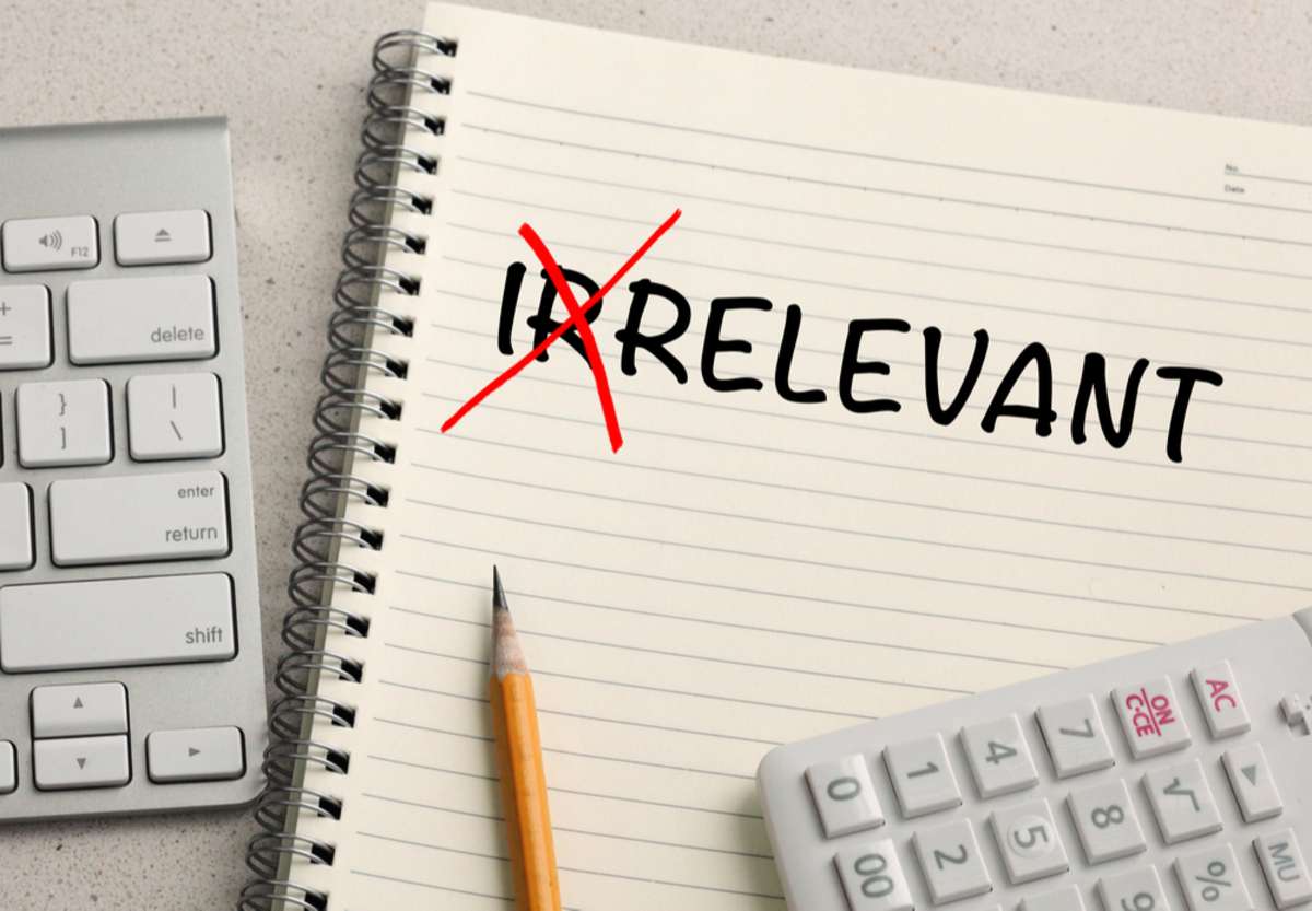 Irrelevant changes to relevant on a notepad, property management blogs concept