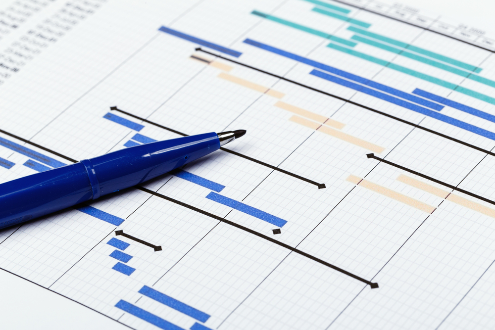 Project plan with pen, content audit concept