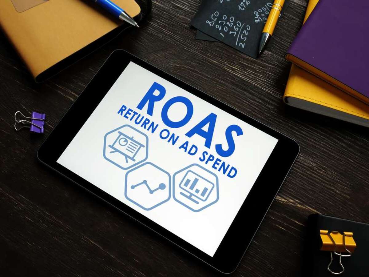 ROAS Return on Ad Spend report on a tablet