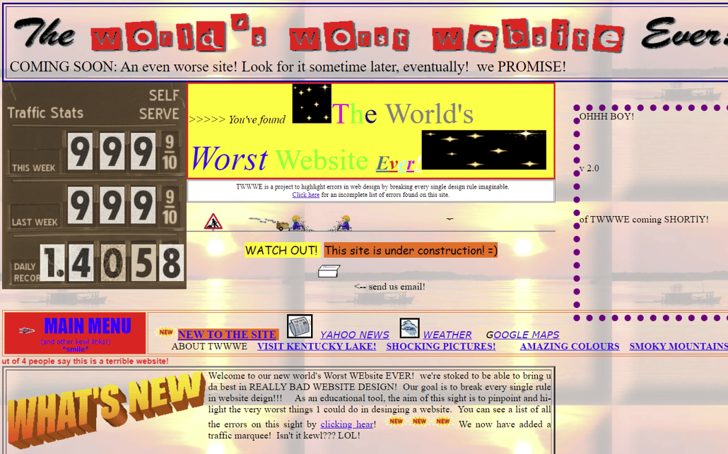 The world's worst website ever...literally! Good property management website concept. 