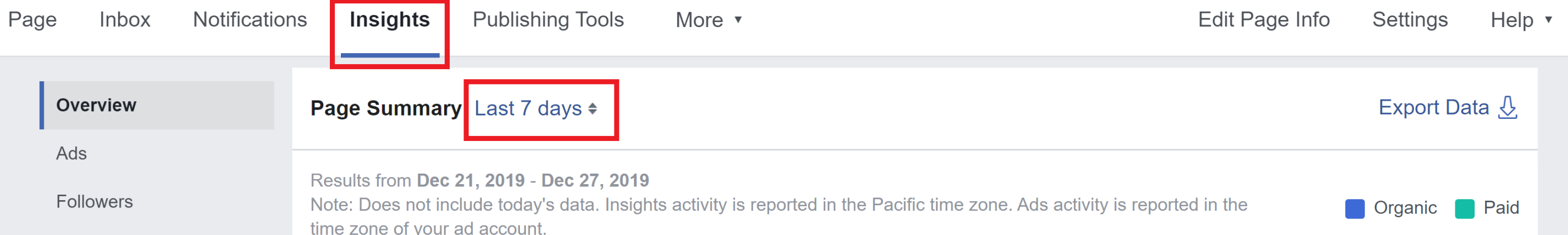 facebook metrics